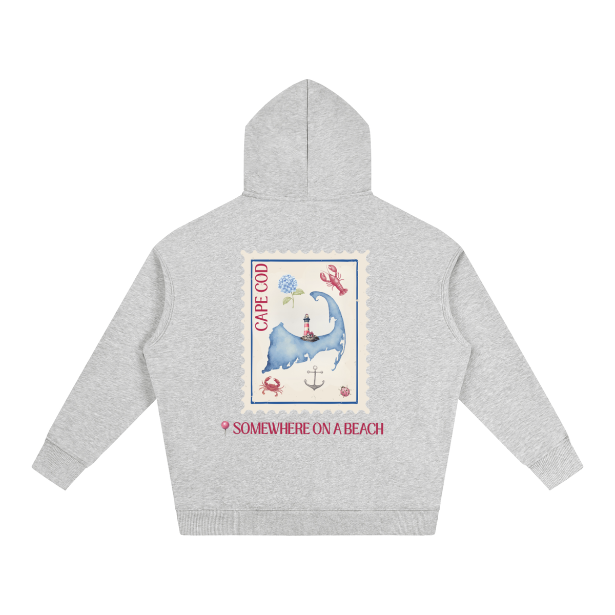 Somewhere on a Beach Oversize Fleeced Hoodie