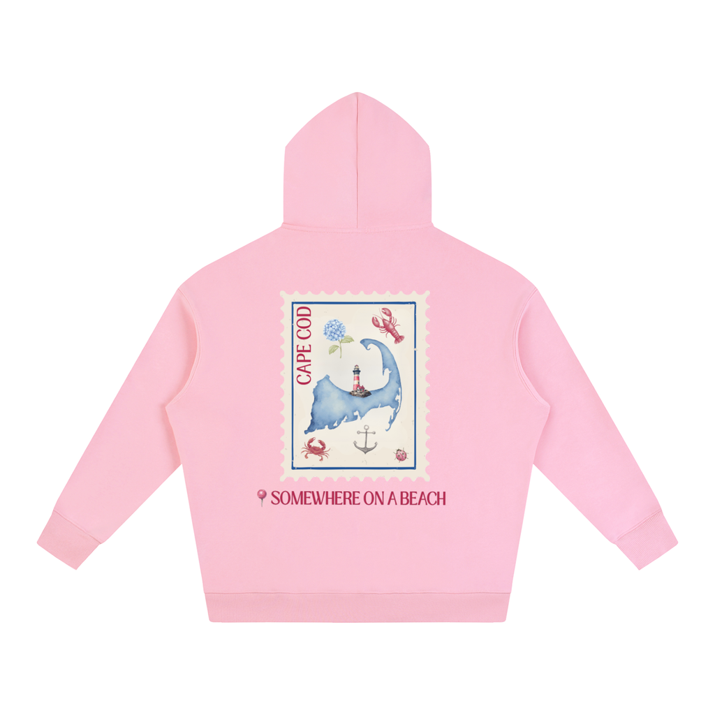 Somewhere on a Beach Oversize Fleeced Hoodie