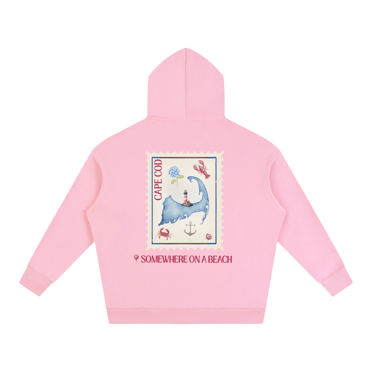 Somewhere on a Beach Oversize Fleeced Hoodie