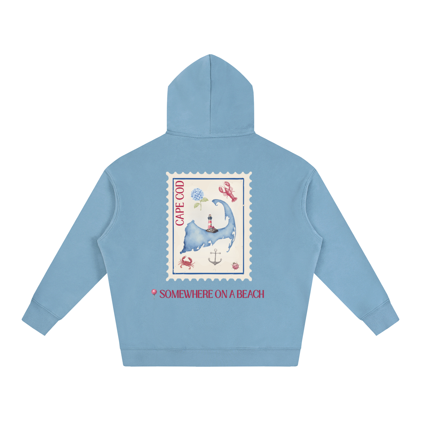 Somewhere on a Beach Oversize Fleeced Hoodie