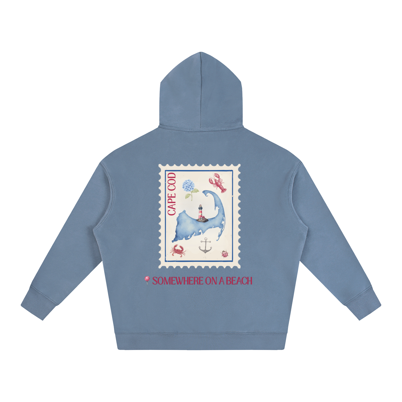 Somewhere on a Beach Oversize Fleeced Hoodie